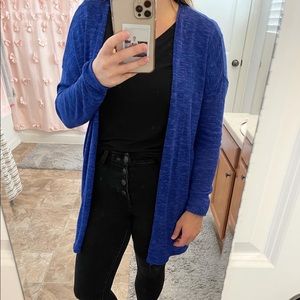 Royal blue lightweight cardigan sweater